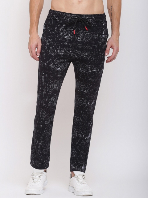 

MKH Men Black Self-Design Track Pants