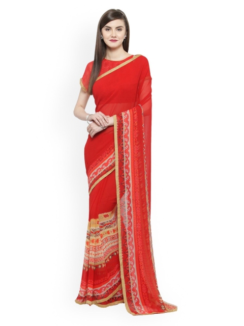 

Shaily Red & Beige Saree