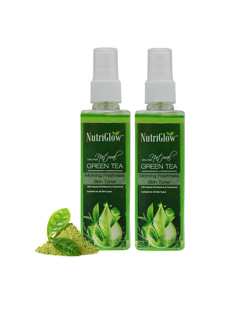 

NutriGlow Adavanced Organics Set Of 2 Sustainable Green Tea Toner 100ml Each, Multi