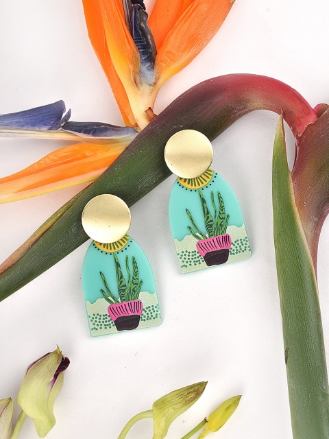 

JOKER & WITCH Multicoloured Contemporary Drop Earrings, Multi