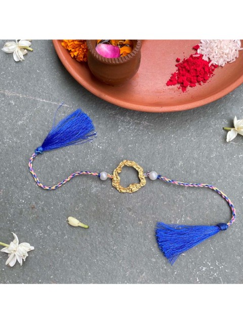 

Mitali Jain Blue 18K Gold-Plated Cilla Rakhi