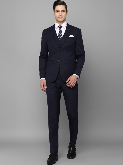 

Allen Solly Men Navy Blue Patterned Slim-Fit Suits