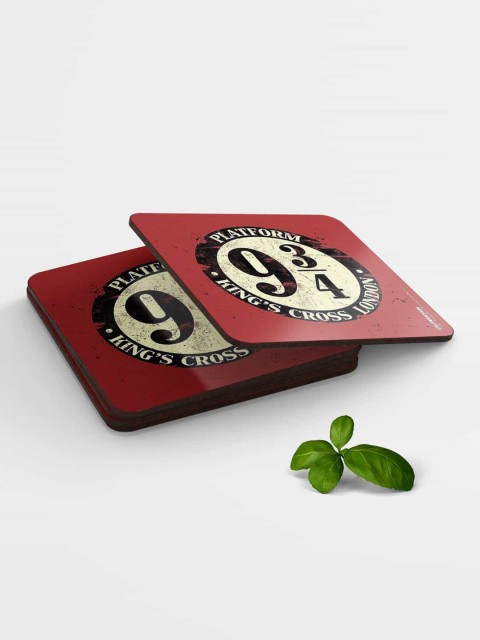 

macmerise Red Printed MDF Platform 934 Coasters