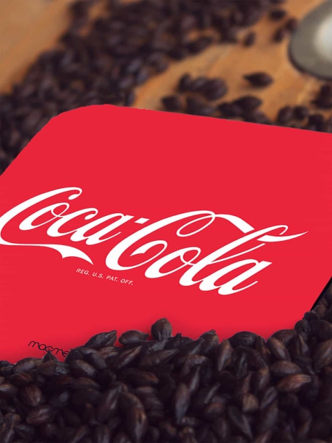 

macmerise Red Coke Logo Coasters, Multi