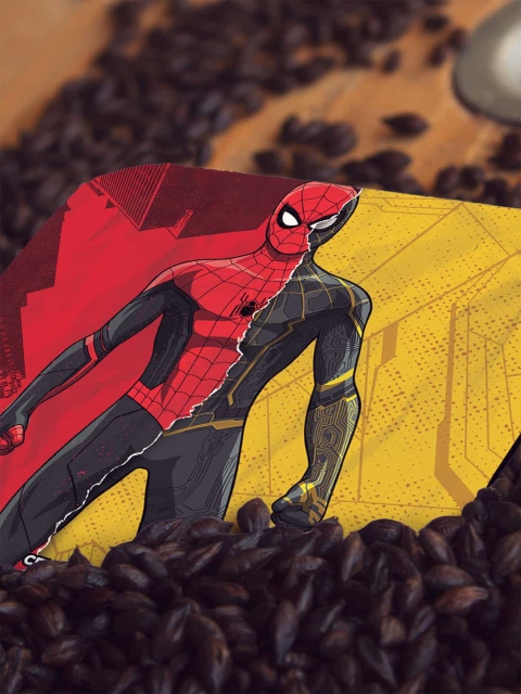 

macmerise Red & Yellow Spiderman Printed Coaster