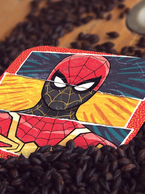 

macmerise Red & Blue Printed MDF Spiderman Engage Coasters