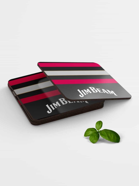 

macmerise Multi-Coloured Jim Beam Striped Printed Coaster