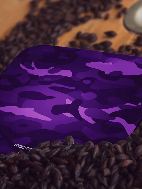 

macmerise Purple Camouflage Printed Coaster