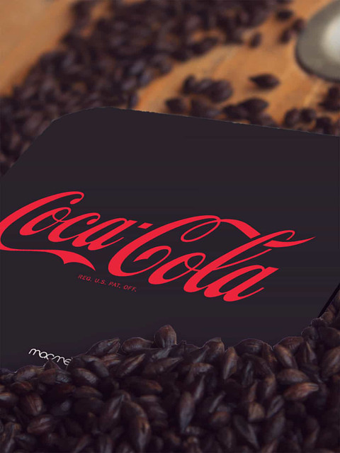 

macmerise Purple & Pink Printed MDF Coke Black Red Coasters, Multi