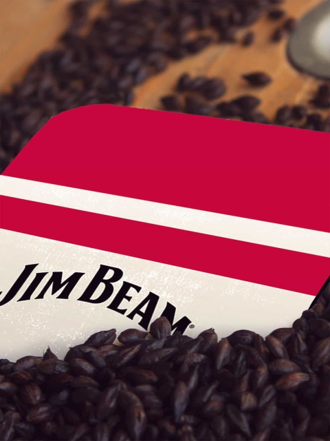 

macmerise Red & White Striped Jim Beam Coasters