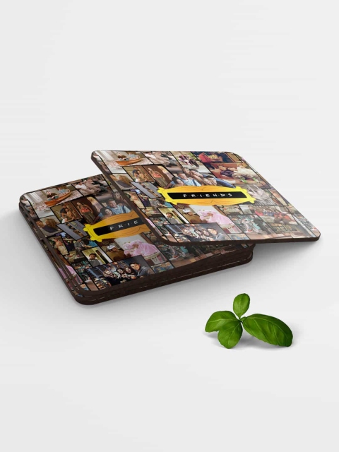 

macmerise Black & Brown Friends Collage Coasters