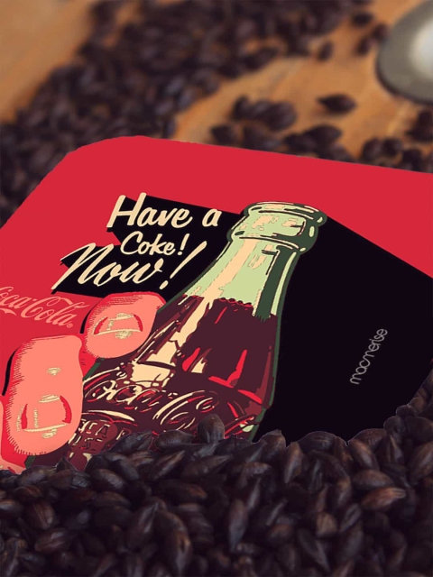 

macmerise Red Have A Coke Now Printed Square Coasters