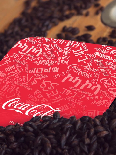 

macmerise Red Coke Logo Printed Coasters