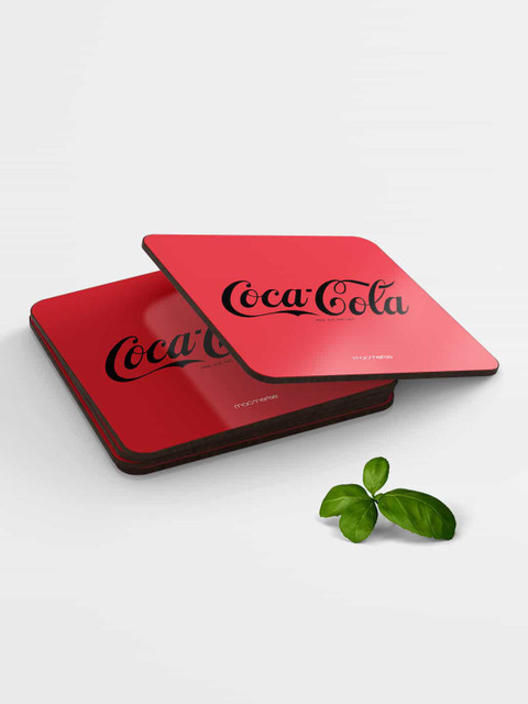 

macmerise Red Black Coke Coaster, Multi
