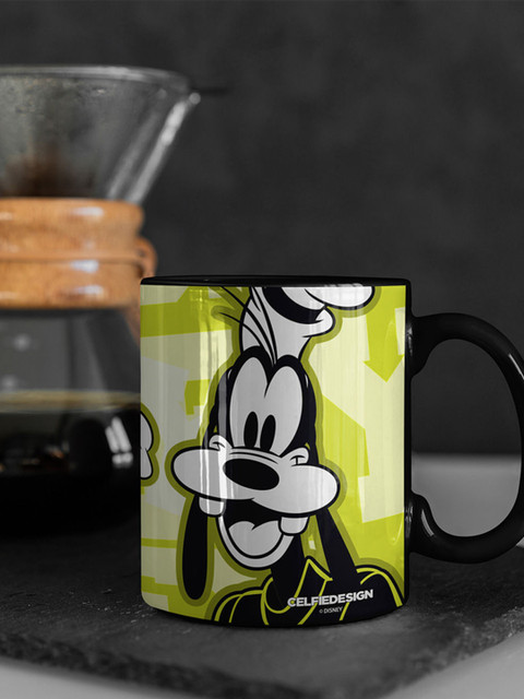 

macmerise Green & Black Printed Ceramic Glossy Mugs Set of Cups and Mugs