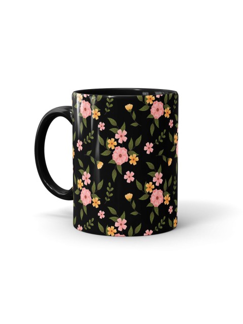 

macmerise Black & Green Printed Ceramic Glossy Mugs Set of Cups and Mugs