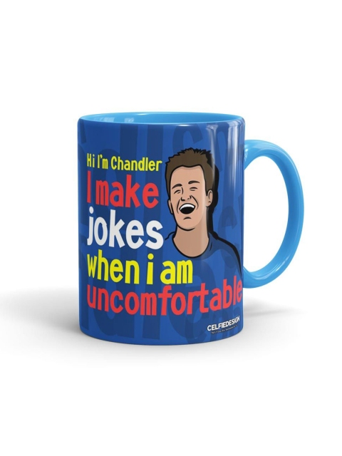 

macmerise Blue & Red Printed Ceramic Glossy Mugs Set of Cups and Mugs