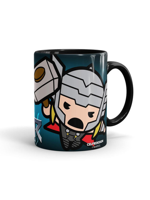 

macmerise Black & Grey Printed Ceramic Glossy Mugs Set of Cups and Mugs