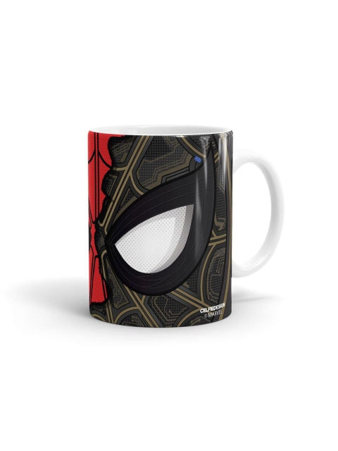 

macmerise Red & Black Printed Ceramic Glossy Mugs Set of Cups and Mugs
