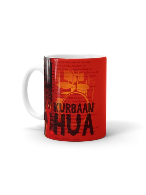 

macmerise Red & Black Printed Ceramic Glossy Mugs Set of Cups and Mugs