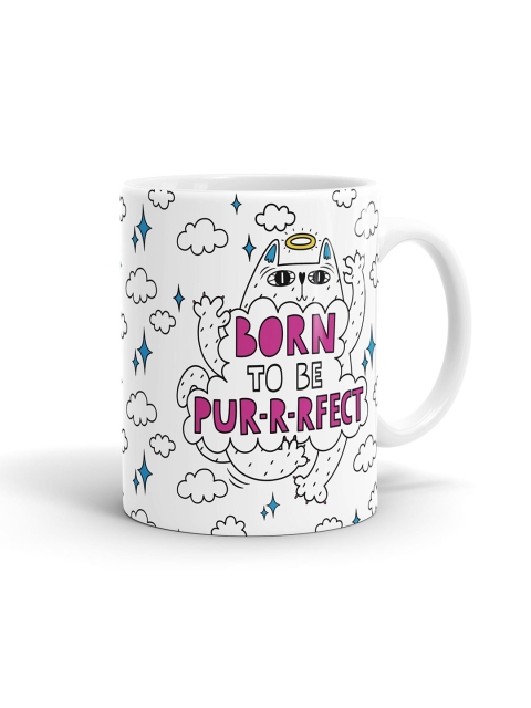 

macmerise White & Black Printed Ceramic Glossy Mug