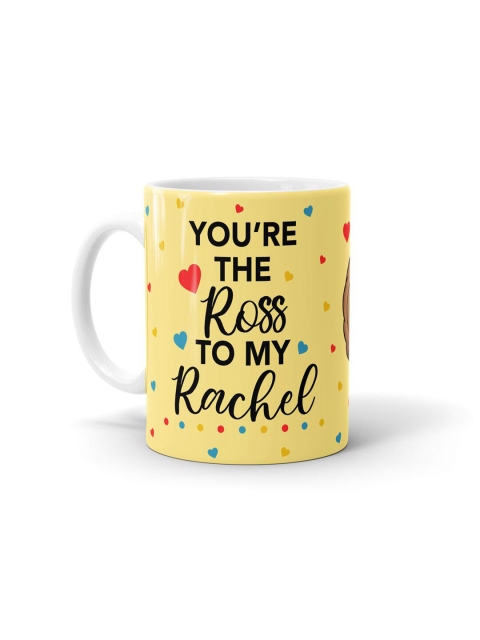 

macmerise Yellow & Black Printed Ceramic Glossy Mugs Set of Cups and Mugs