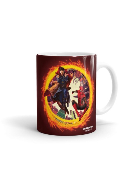 

macmerise Yellow & Brown Printed Ceramic Glossy Mugs Set of Cups and Mugs