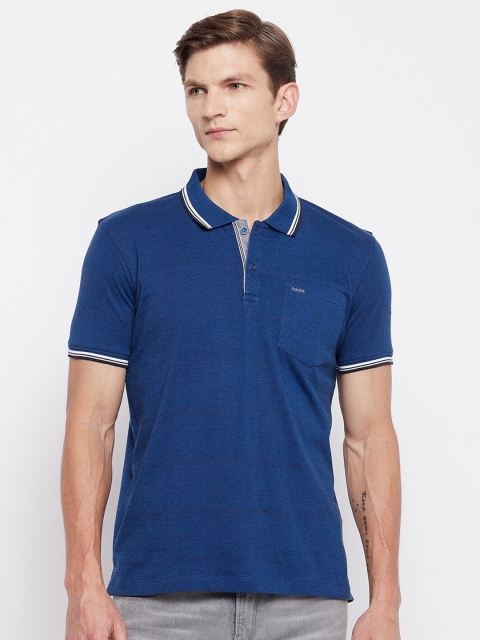 

Adobe Men Blue Polo Collar T-shirt