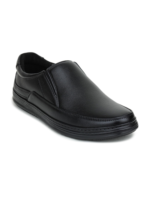 

Liberty Men Black Solid Formal Slip-On Shoes
