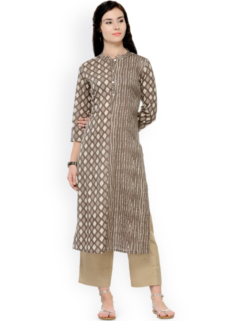 

Varanga Grey Printed Kurta with Palazzos