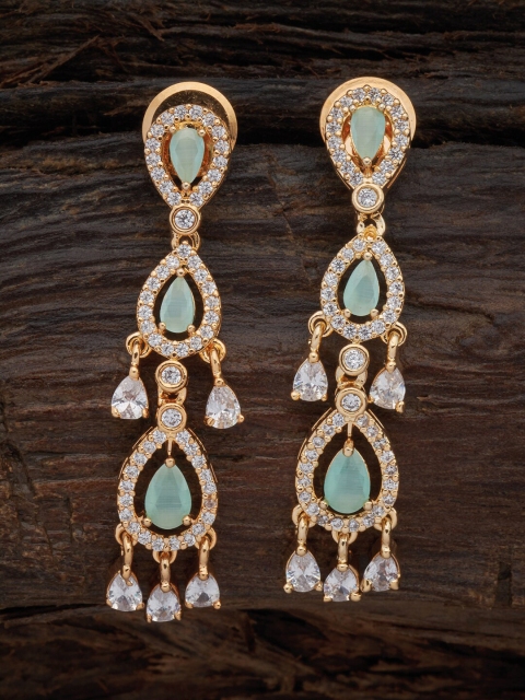 

Kushal's Fashion Jewellery Sea Green Contemporary Drop Earrings