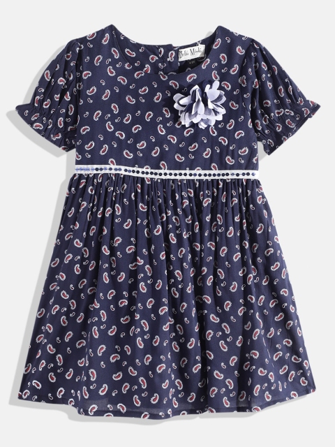 

Forever New Blue Striped Off-Shoulder Dress