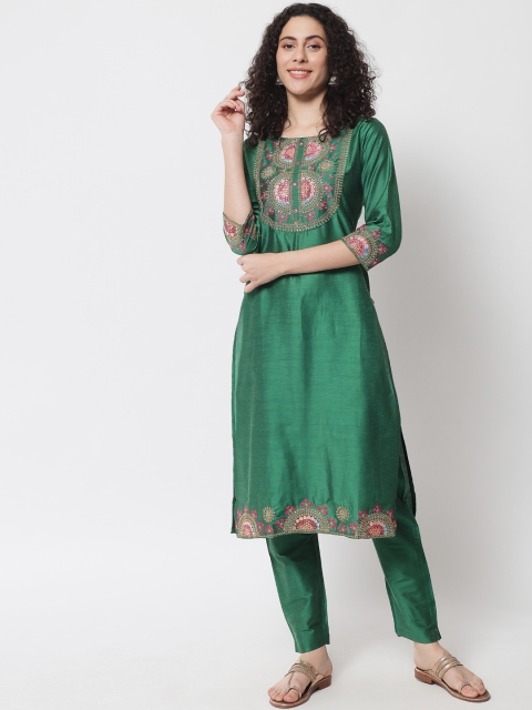 

Ramas Women Green Pure Cotton Kurta with Trousers