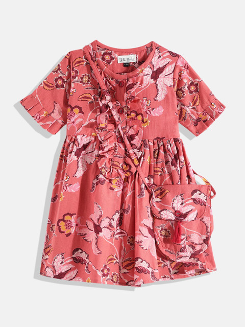 

Bella Moda Red Floral A-Line Dress