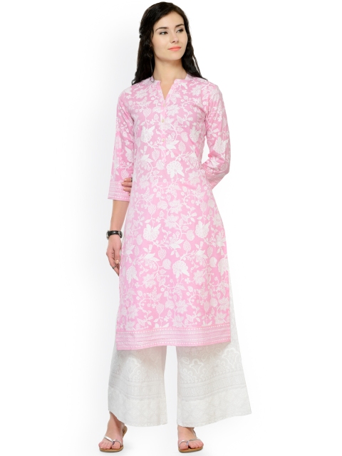 

Varanga Pink And White Printed Kurta