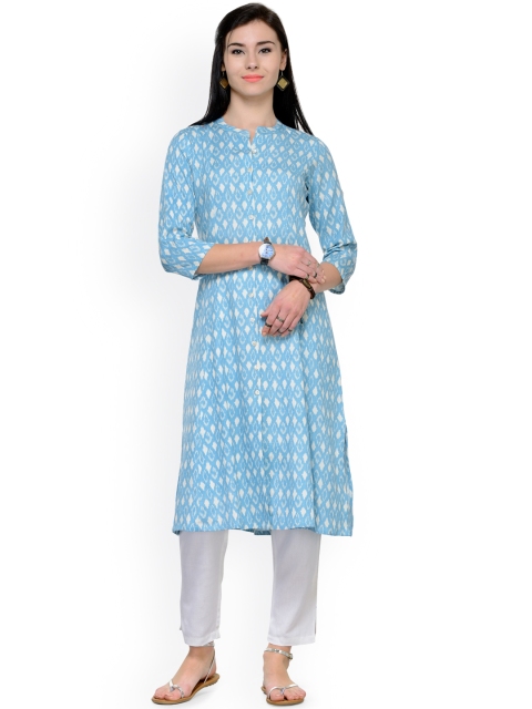 

Varanga Blue And White Printed Kurta