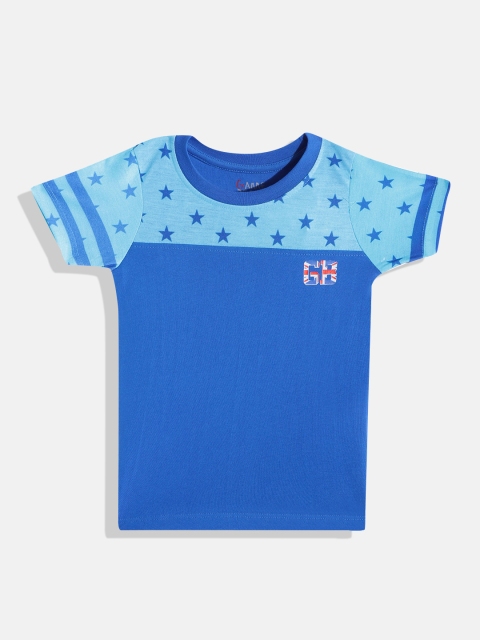 

GAME BEGINS Boys Blue Brand Logo Print T-shirt