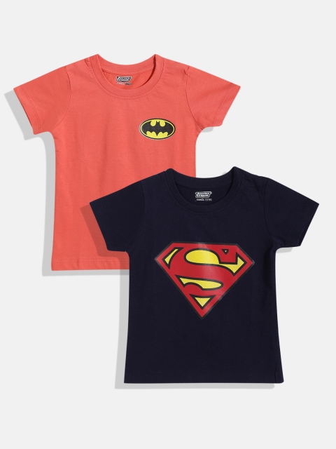 

GAME BEGINS Boys Pack of 2 Justice League Print T-shirt, Navy blue