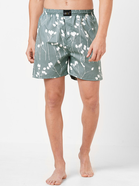 

LBEE Men Grey Printed Cotton Boxers