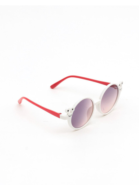 

Lil Lollipop Girls Grey Lens & White Round Sunglasses with UV Protected Lens
