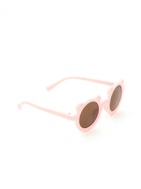 

Lil Lollipop Girls Brown Lens & Pink Round Sunglasses with UV Protected Lens, Peach