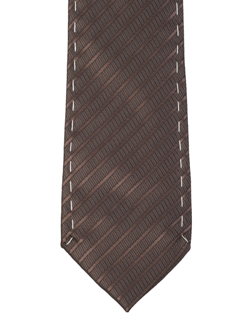 

Alvaro Castagnino Brown Self-Striped Tie