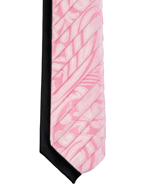 

Alvaro Castagnino Pink & Black Crystal-Studded & Floral Pattern Tie