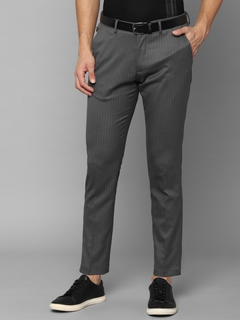 

Louis Philippe Sport Men Grey Striped Slim Fit Trousers