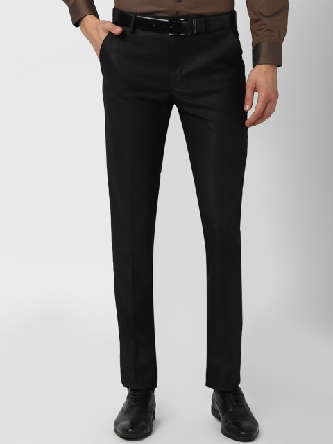 

Peter England Men Black Slim Fit Trousers