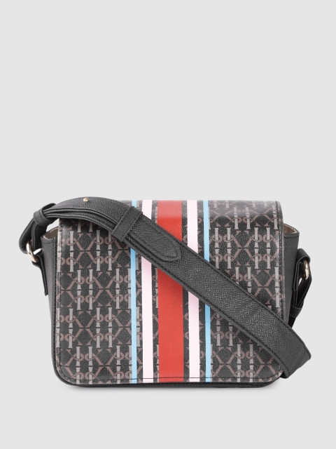 

IYKYK Black Printed Structured Sling Bag