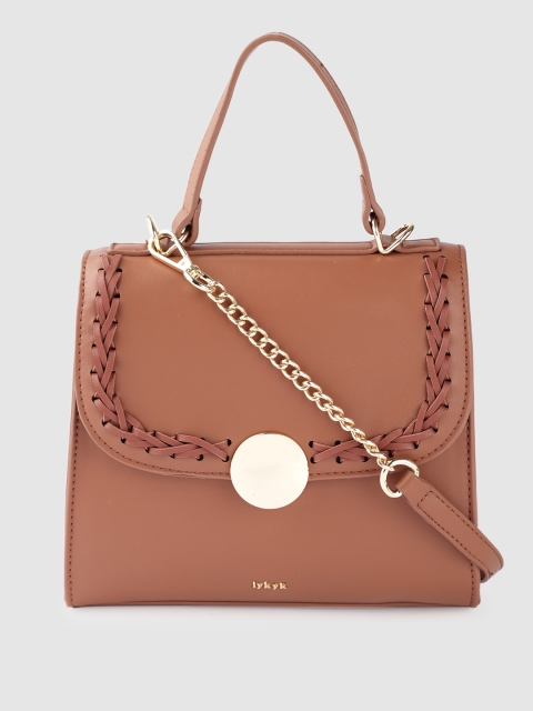 

IYKYK Brown Structured Satchel Handbag