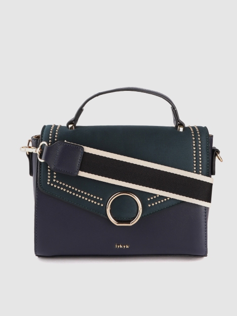 

IYKYK Navy Blue Structured Sling Bag
