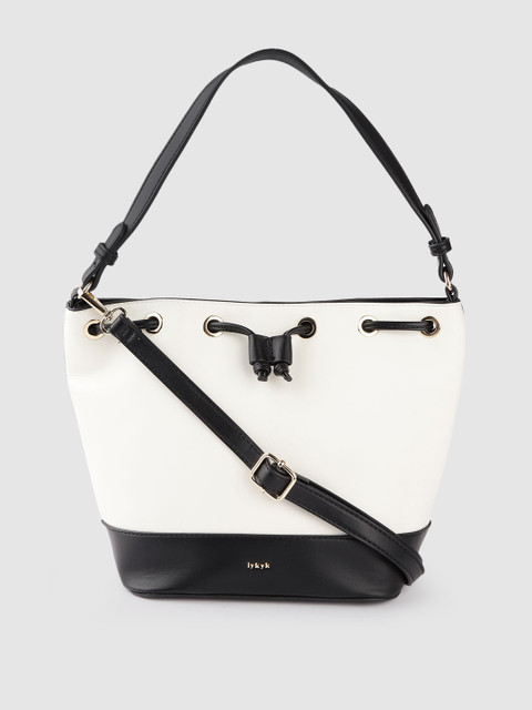 

IYKYK Off White Structured Handheld Bag
