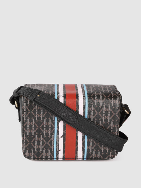 

IYKYK Black Printed Structured Sling Bag